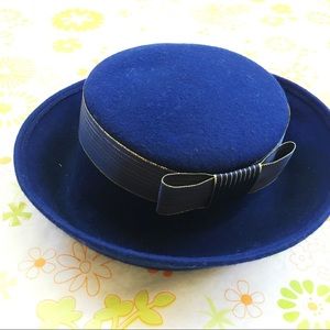 [VTG] 100% Wool Wide Brim Pork Pie Hat